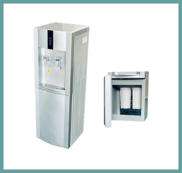 The WD010 cold and hot water dispenser with storage compartment