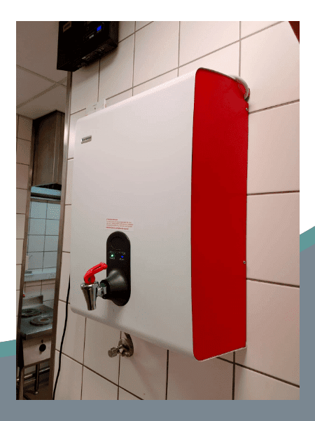 A customised BlueWave instant boiling water dispenser at KFC