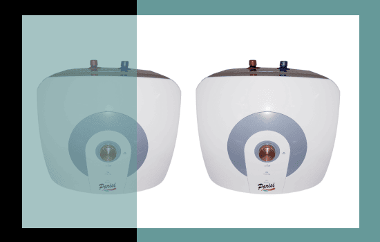 A front view of the Parisi Undercounter  Mini Geyser