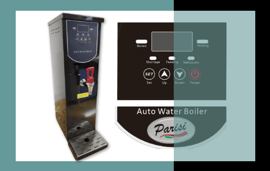 The Parisi E-Bev countertop boiling water dispenser
