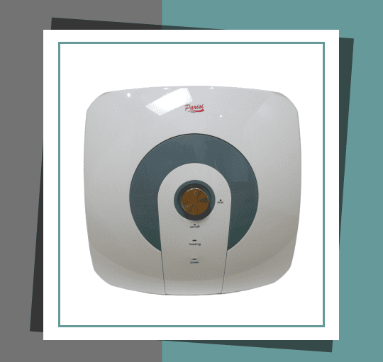 A compact Parisi mini geyser under the counter.