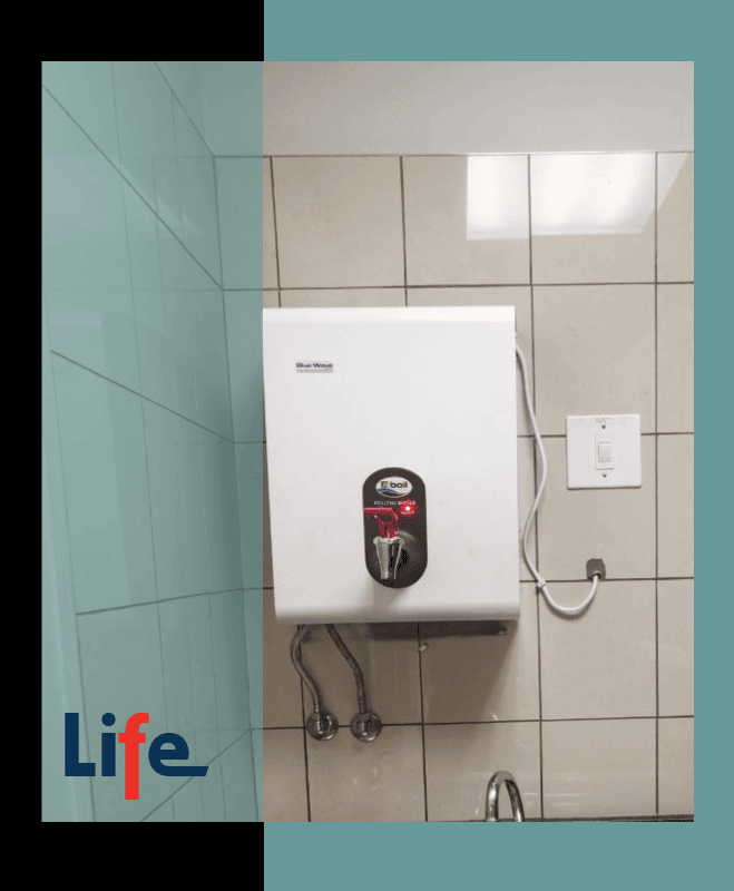 A BlueWave Boiling Water Dispenser installed at Life Hospital, Groenkloof