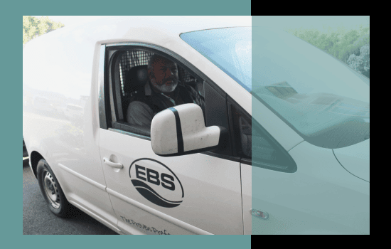 One of E-Boil Systems' repair technicians en route to assist a customer with a repair