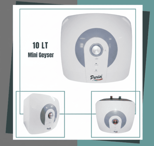 The Parisi mini geyser ready to be installed