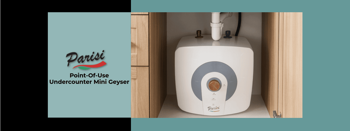 The Parisi Mini Geyser Installed Neatly Under A Kitchen Sink
