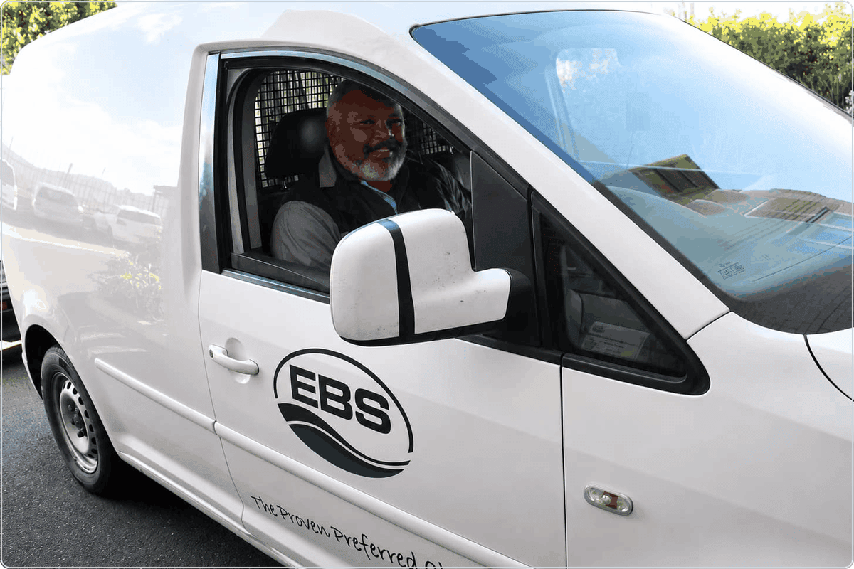 A branded E-Boil Systems service vehicle, part of the local support and maintenance team in Cape Town