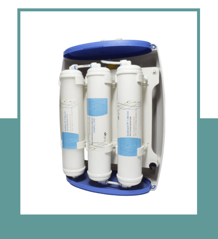 The filter cartridges of the E-Pure water filtration system